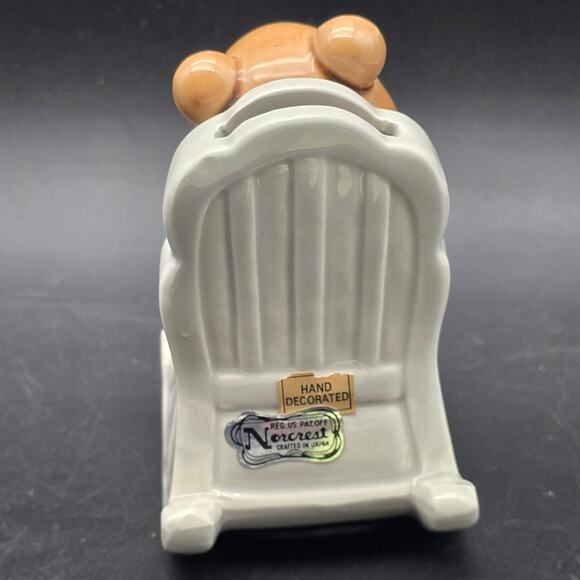 Norcrest Retirement Fund Bear Piggy Bank Vintage Ceramic Male Grandfather - Picture 3 of 6